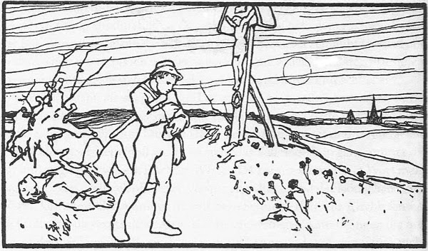 Die klare Sonne bringt es an den Tag - Illustration Otto Ubbelohde (Kinder- und Hausmärchen, Turm-Verlag Leipzig, 1907-09)