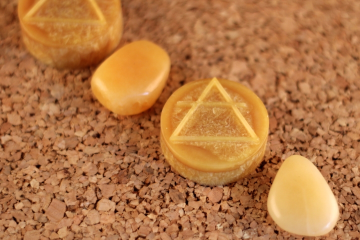 Dufttaler Element Luft und Heilstein Orangencalcit
