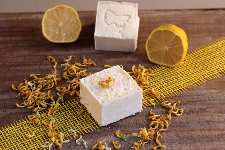 Eckige Badekugel YlangYlang Zitrone