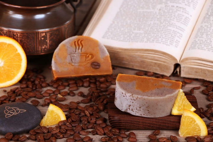 Körperpeelingseife Kaffee-Orange