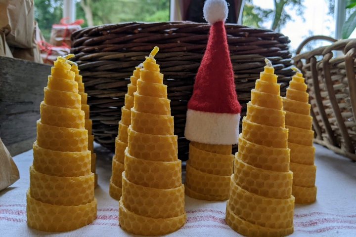 Bienenwachswabenkerze Tannenbaum