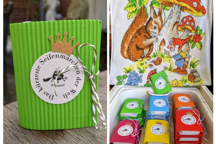 Collage vom kürzesten Seifenmärchen Das kürzeste Seifenmärchen der Welt als Collage