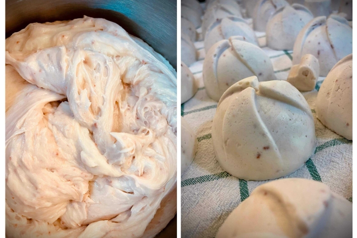 DuschBar Erdbeermilch als Masse im Topf