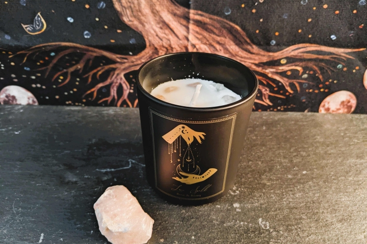 Mystische Duftkerze Rose und Pfingstrose