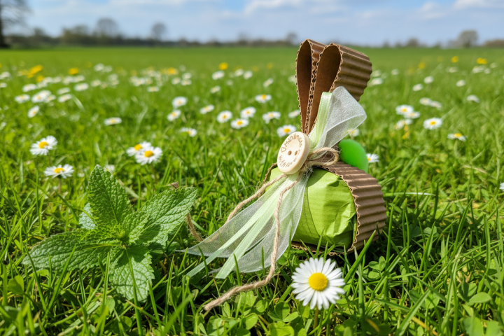 Osterhase Isabell auf der Wiese
