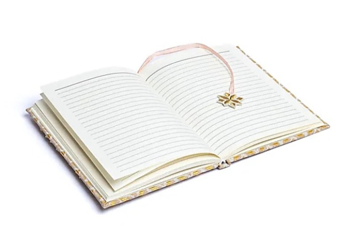 Aufgeschlagenes Notizbuch