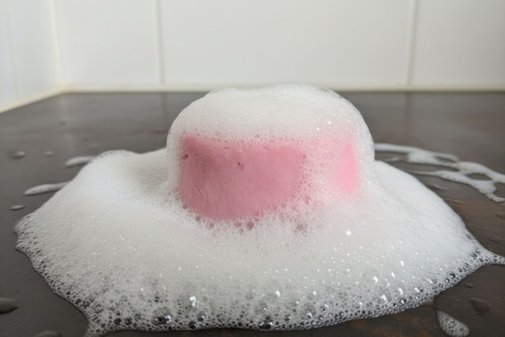 ShampooBar Himbeer-Minze mit viel Schaum
