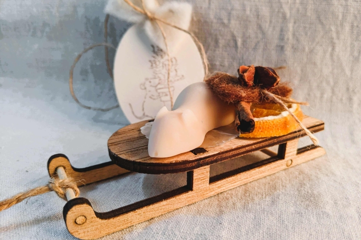 Schnupperschlitten Weihnachtsmaus