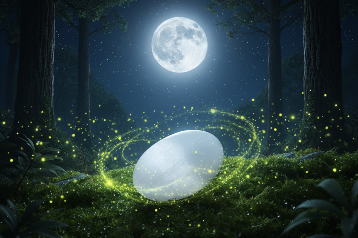 Seifenstein Selenit im Mondlicht