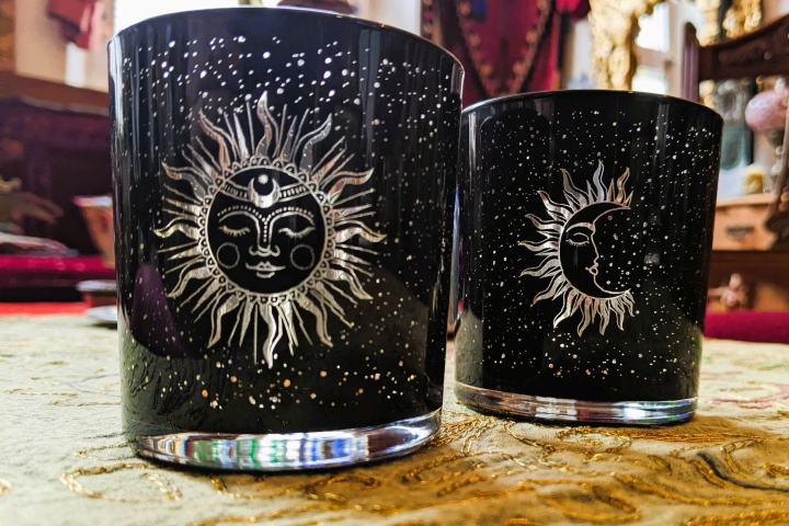 Teelichtglas Sonnenfinsternis